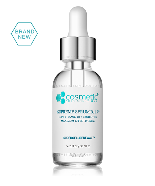 SUPERHYDRATE antioxidant combines low molecular weight hyaluronic acid technology for timed release of antioxidants vitamin B3 and vitamin B5.