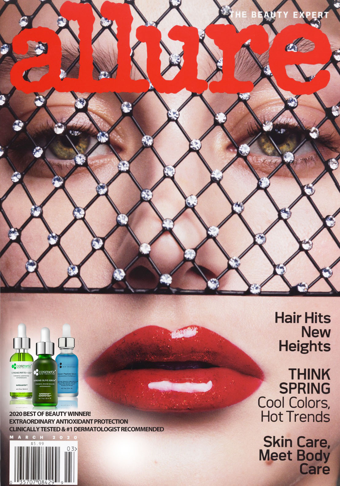 Allure Magazine Spring 2020 with Cosmetic Skin Solutions on Front